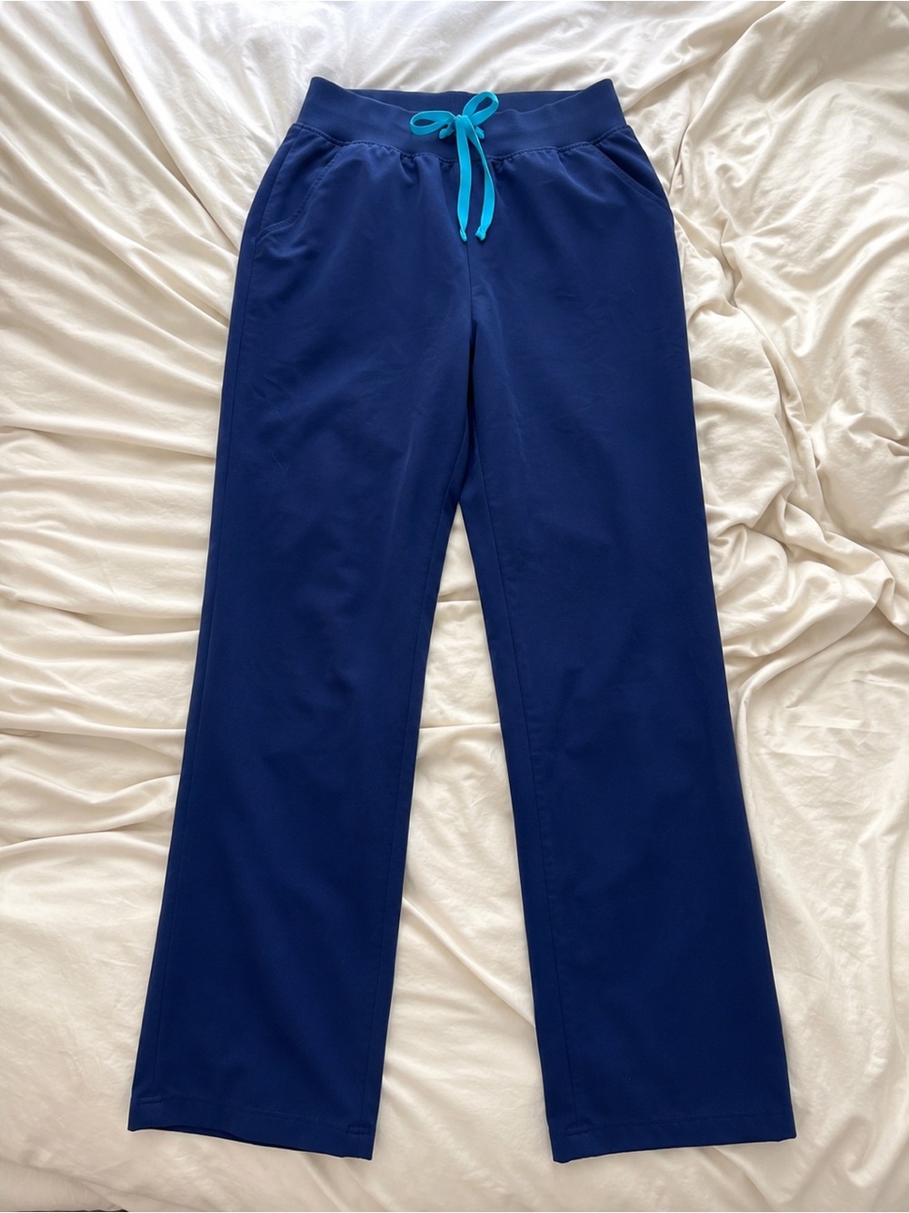 FIGS Livingston Scrub Pants Women’s Small Navy Blue Straight Leg Stretch